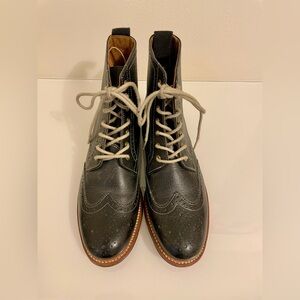 Grenson Women’s Ella Brogue Ankle Boot Size 8 in light black